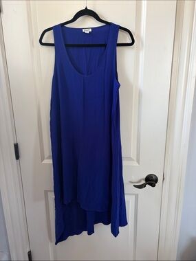 Splendid  Cobalt Blue Sleeveless asymmetric, layered Shift Dress